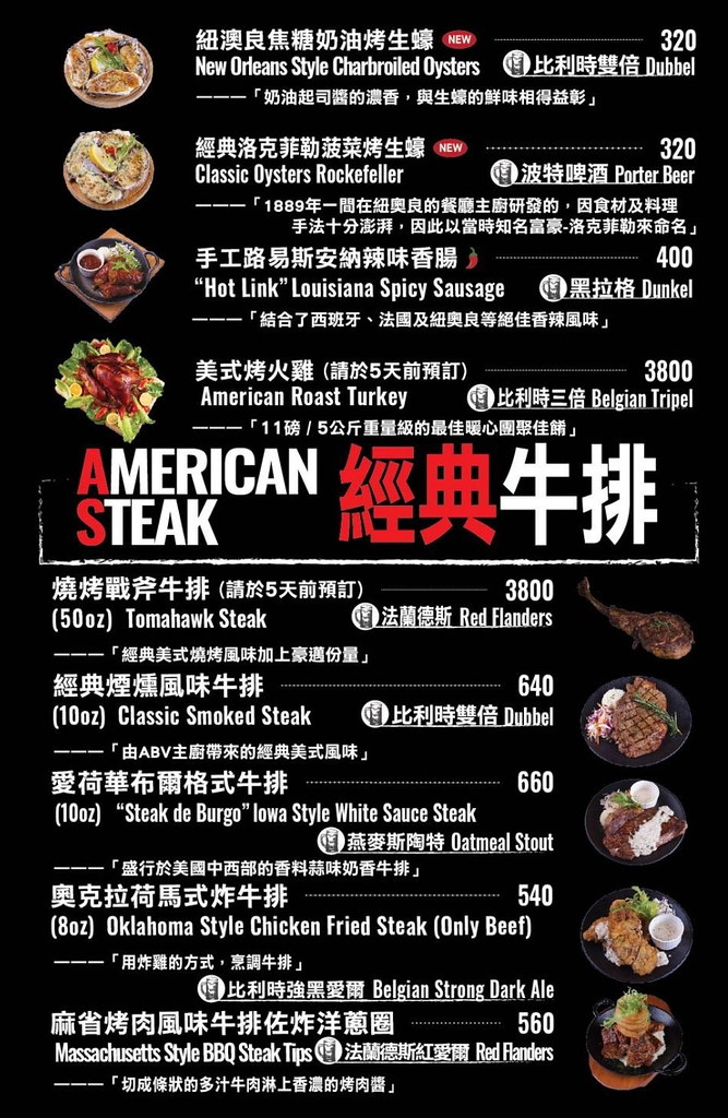 台北2021ABV美式餐酒館菜單價位訂位menu價格低消餐點推薦用餐時間限制 (3)