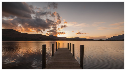 light sunset sun shadows post jetty ashnessjetty sky cloud lake reflection water clouds reflections outdoors pier nikon lakedistrict tranquility boardwalk serene derwentwater ripples nikkor keswick tranquil catbells nisi englishlakedistrict nisifilters landscape