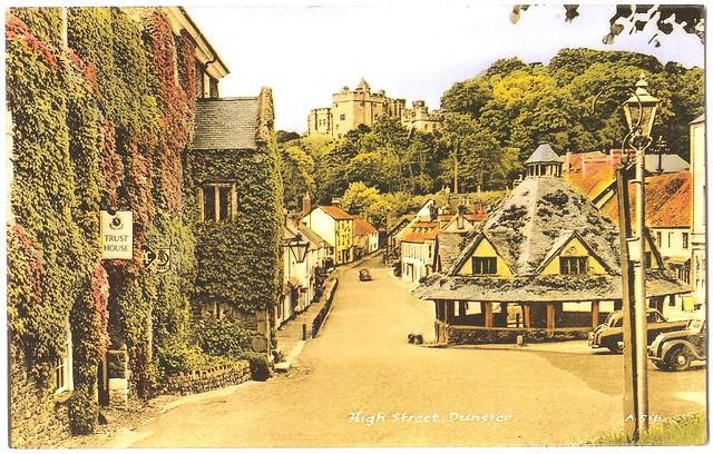 Somerset - Dunster - High Street Prior to 1963. And an American Baseball Milestone.