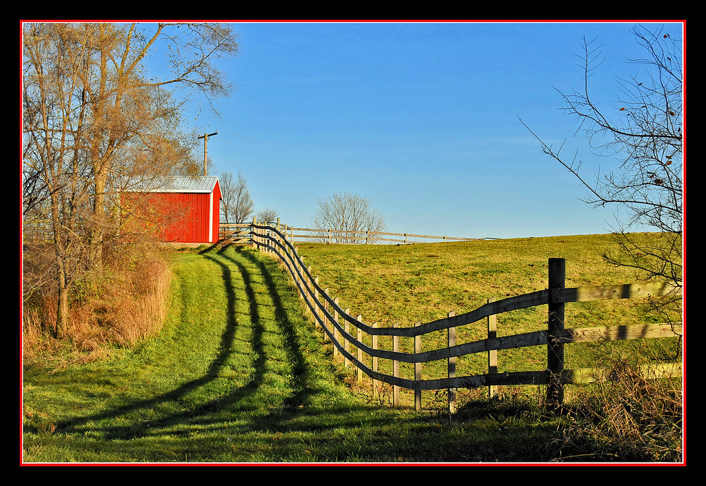 A Rolling Michigan Fenceline and its Shadow
