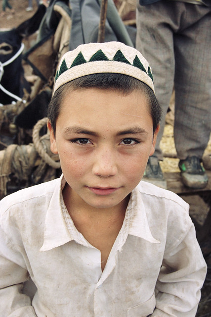 A Uyghur boy, Kashgar Sunday Market, Xinjiang Region, China