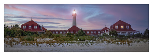 cape may lighthouse light new jersey nj beach shore ocean night twilight sunset panorama canon usa