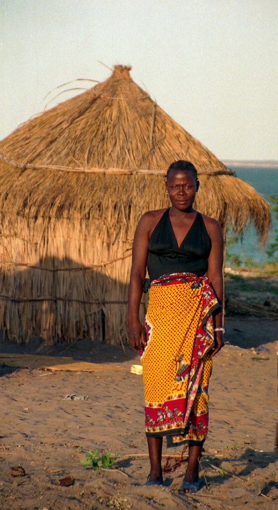 Woman by her hut; Vilanculos, Mozambique