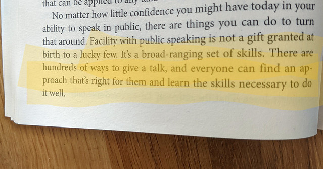 “Facility with public speaking is not a gift granted at birth to the lucky few...”