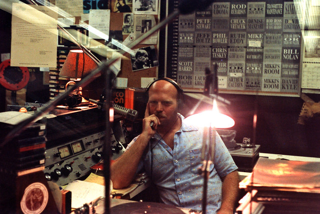 Another glimpse into the WPKN-FM studio from back in the day. This guy had an AMAZING voice! As for me, I had recently submitted an audition tape, was approved for air, and was doing fill-ins when called by our program director. Bridgeport CT. August 1989