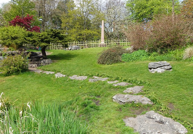Stones in the garden at Avenham Park, Preston