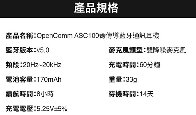 【AFTERSHOKZ】OpenComm_ASC100骨傳導藍牙通訊耳機