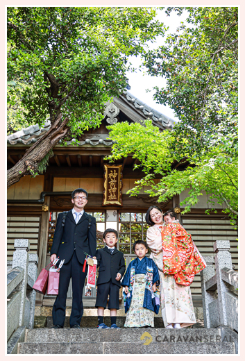 神前神社でお宮参りと七五三　愛知県半田市