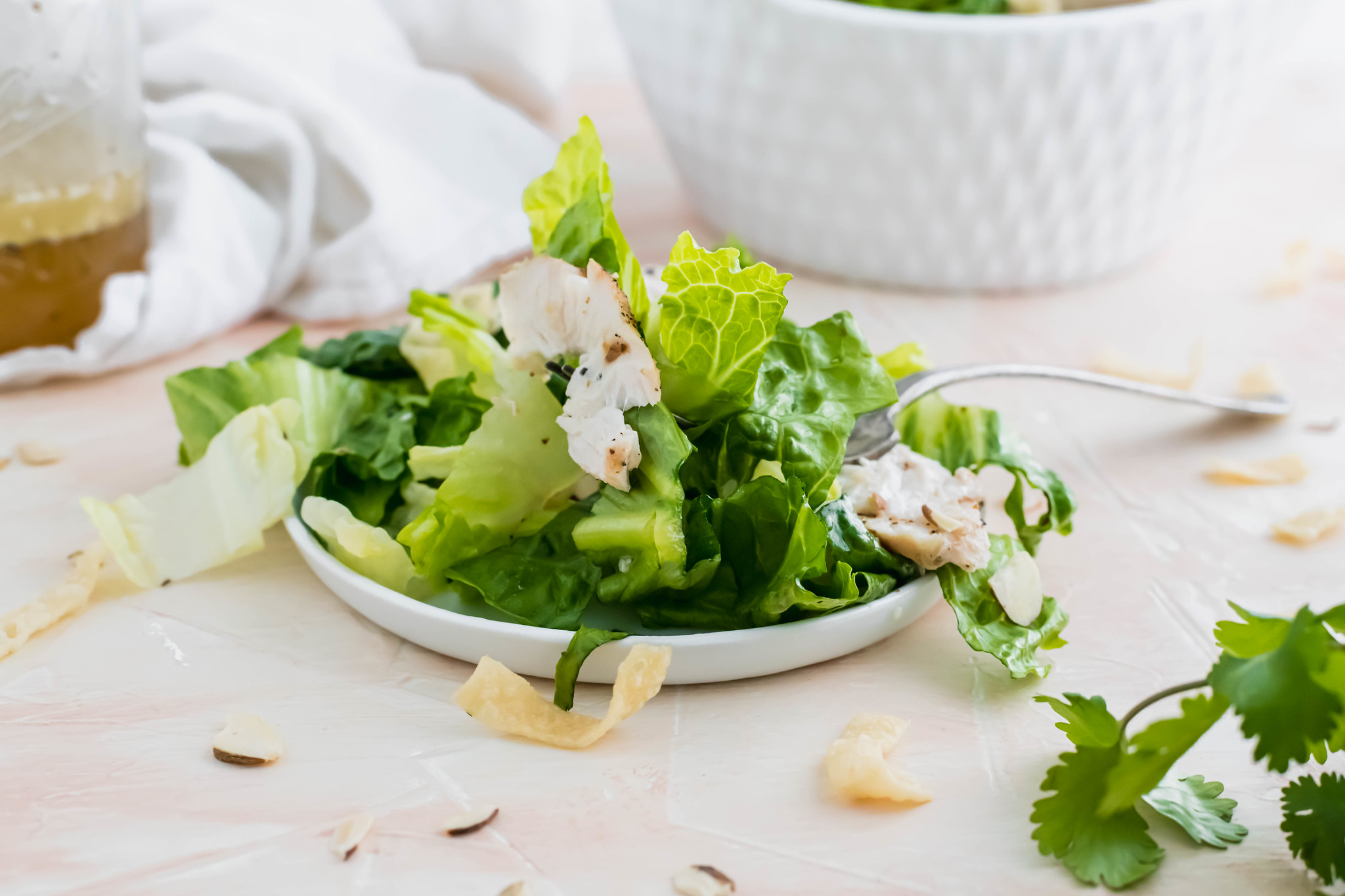 Make your favorite salad at home with this recipe for Panera's Asian Sesame Chicken Salad. It tastes JUST like the restaurant version at a fraction of the cost.