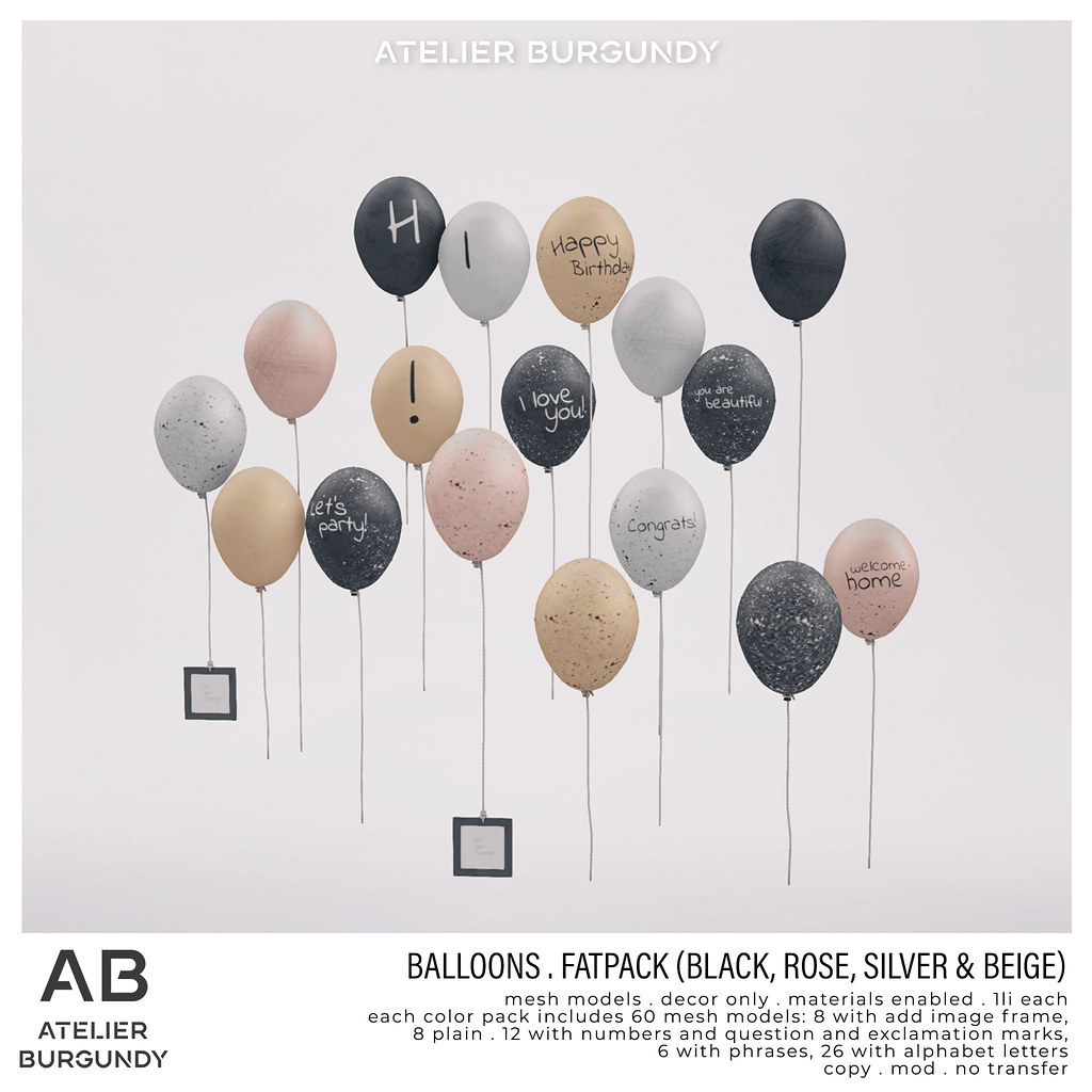 Atelier Burgundy . Balloons