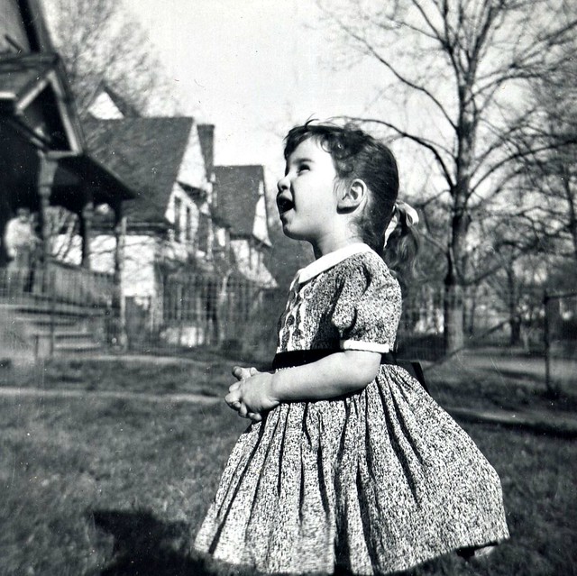 Catherine singing, Spring 1957