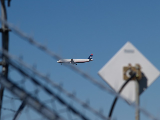 A U.S. Airways plane arrives at Phoenix Sky Harbor airport