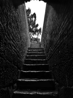 shanivar vada stairs black and white