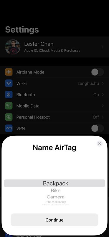 Apple AirTag iOS - Setup
