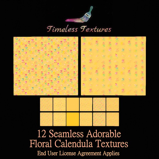 TT 12 Seamless Adorable Floral Calendula Timeless Textures