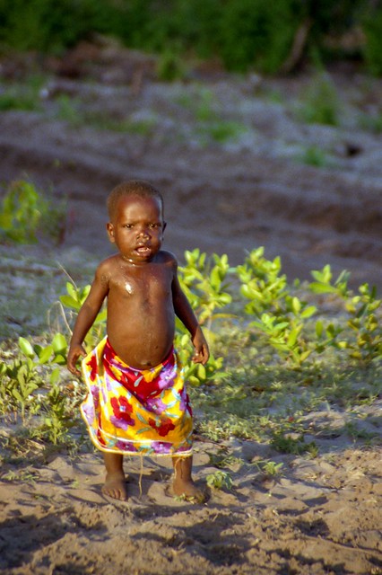 Baby - not so happy; Vilanculos, Mozambique