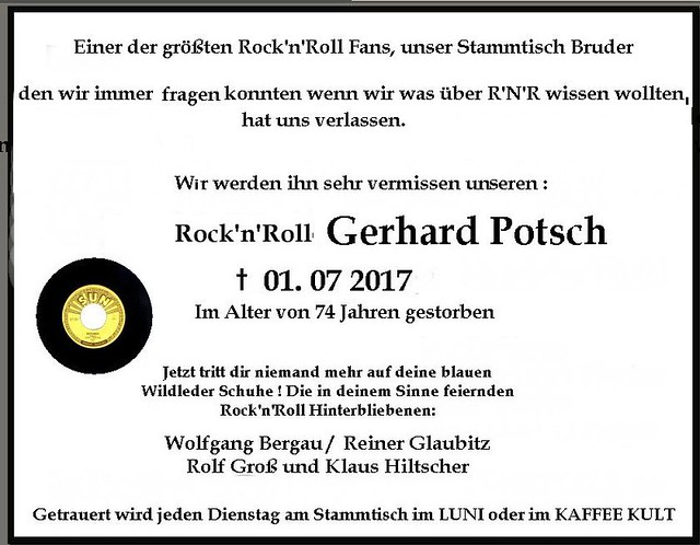 2017 - Rock'n'Roll Gerhard Potsch - 74 J