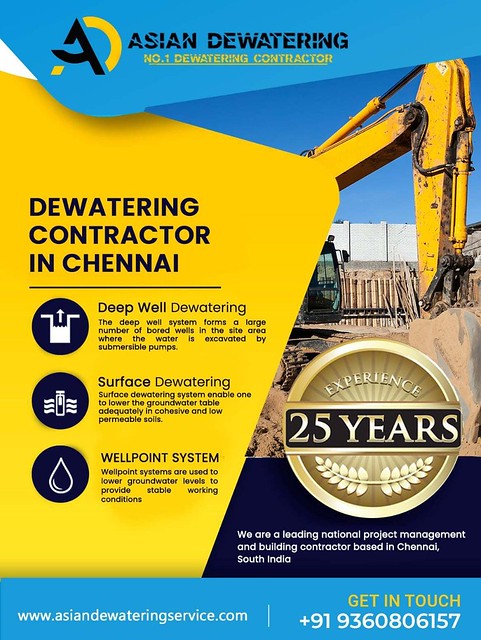 Asian Dewatering provides Best Construction Dewatering Services in chennai.