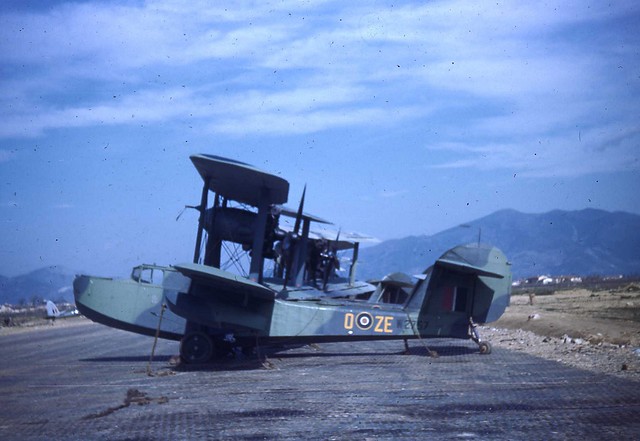 RAF  Supermarine Walrus Mk I W2757  at Pomigliano Italy 1944.