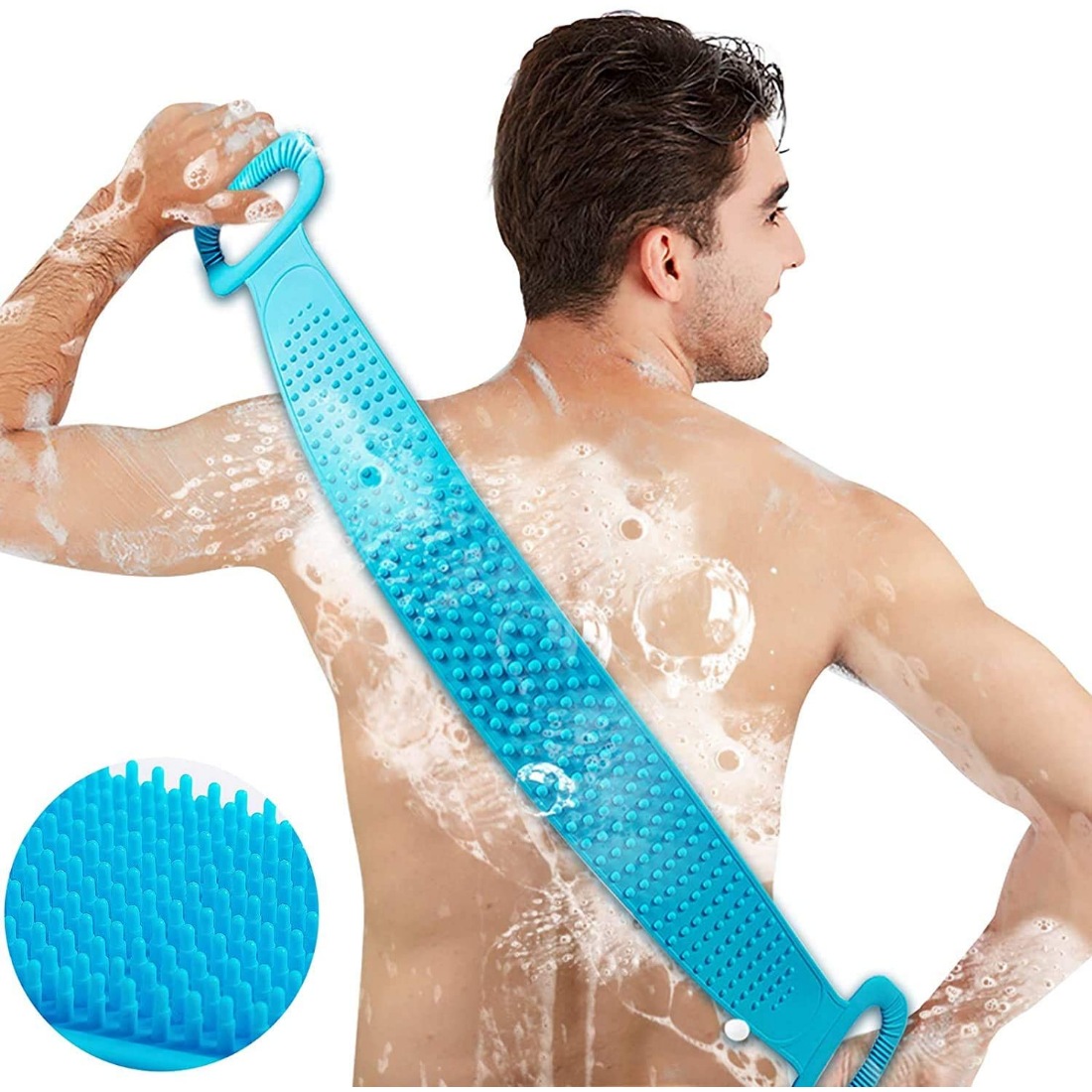 Generic Pack Of_2 Silicone Body Scrubber Belt (Color: Assorted) Generic Pack Of_2 Silicone Body Scrubber Belt (Color: Assorted)