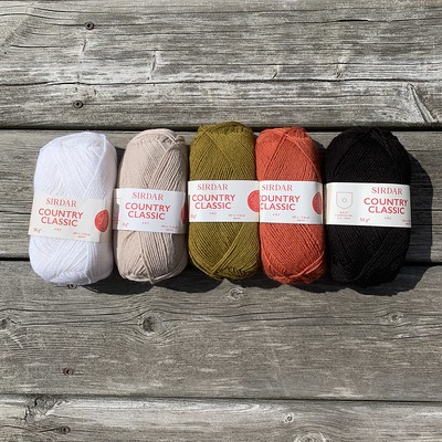 Sirdar Country Classic 4 Ply is a finer weight 50/50 blend of pure wool and acrylic.