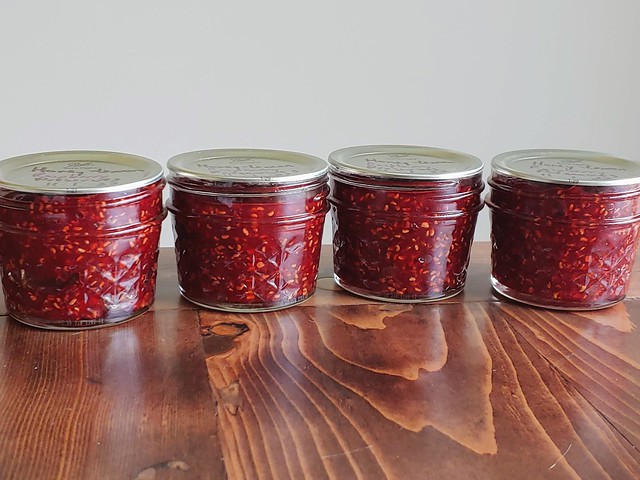Food in Jars' honey-sweetened raspberry preserves