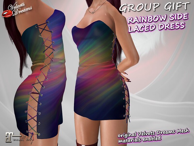 Rainbow Side Laced Dress AD
