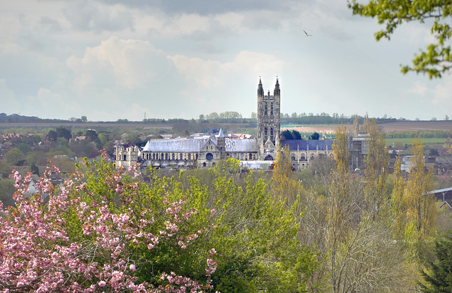 Canterbury Cathedral and blossom, Spring