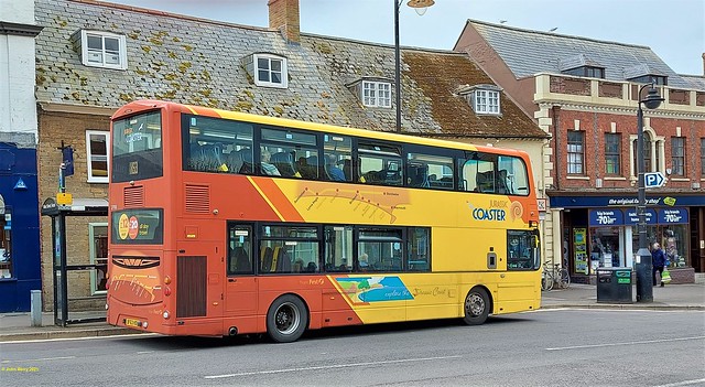 First Wessex Wright Eclipse Gemini 2 bodied Volvo B9TL BF63HDX in Bridport 30 April 2021