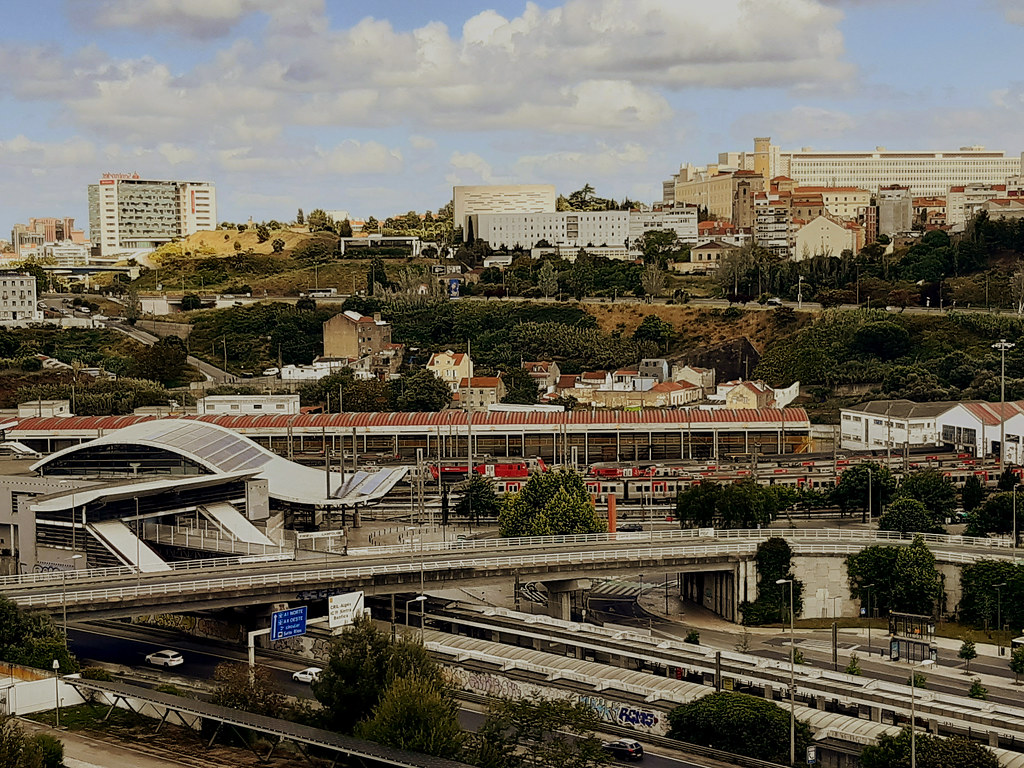 Estação de comboios de Campolide, Lisboa.