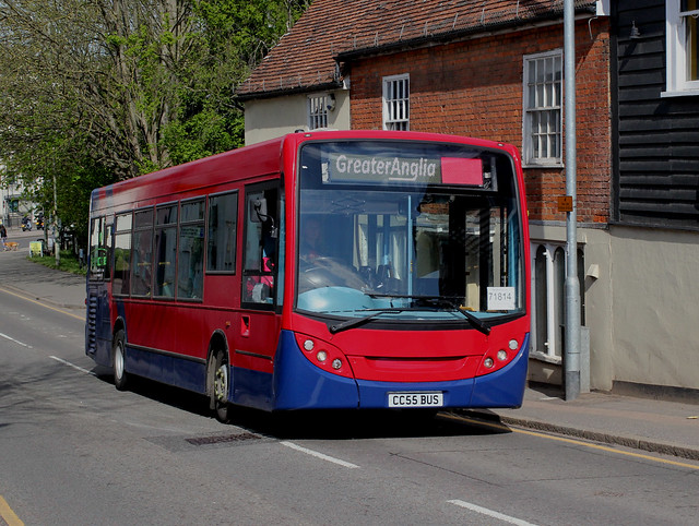 Trustybus  / Galleon Travel ( 2009 ) Ltd . CC55BUS ex LJ09KRE . Hockerill Street  , Bishop's Stortford , Hertfordshire . Sunday morning 09th-May-2021