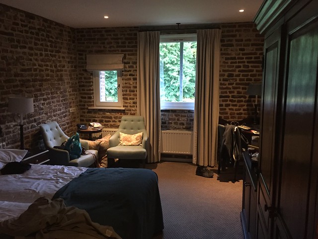 Beautiful old windows in our hotel room with nice seating and a comfy bed in the Kasteel , castle , TerWorm in Heerlen , Martin’s photographs , Heerlen , Zuid Limburg , Nederland , The Netherlands , June 9. 2019