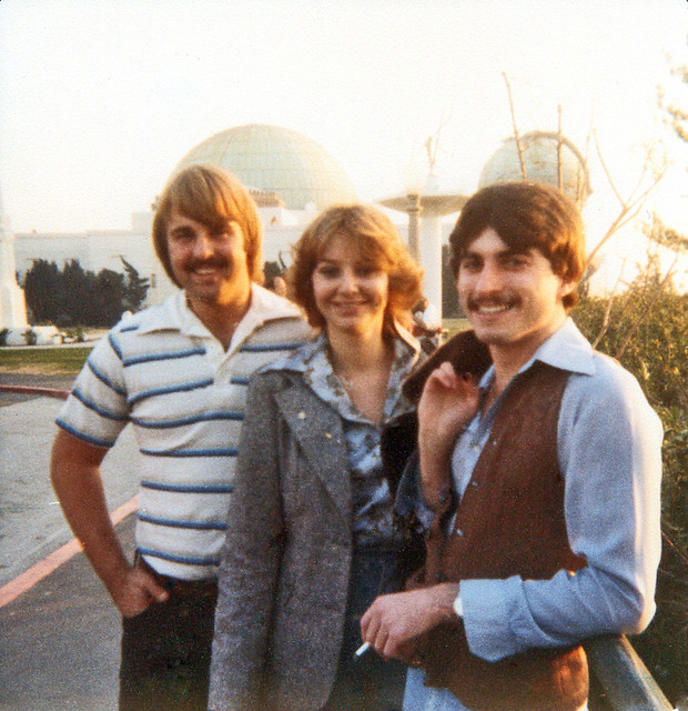 Did you ever find a photo which you completely forgot about? This Polaroid shows me and my girlfriend from college (at right) visiting Los Angeles for the first time. The Griffith Observatory in the background. Jan 3 1978