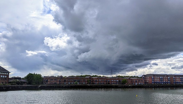 Stormy weather at Preston Docks