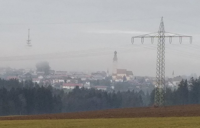 Schnaitsee im Nebel, Februar 2021