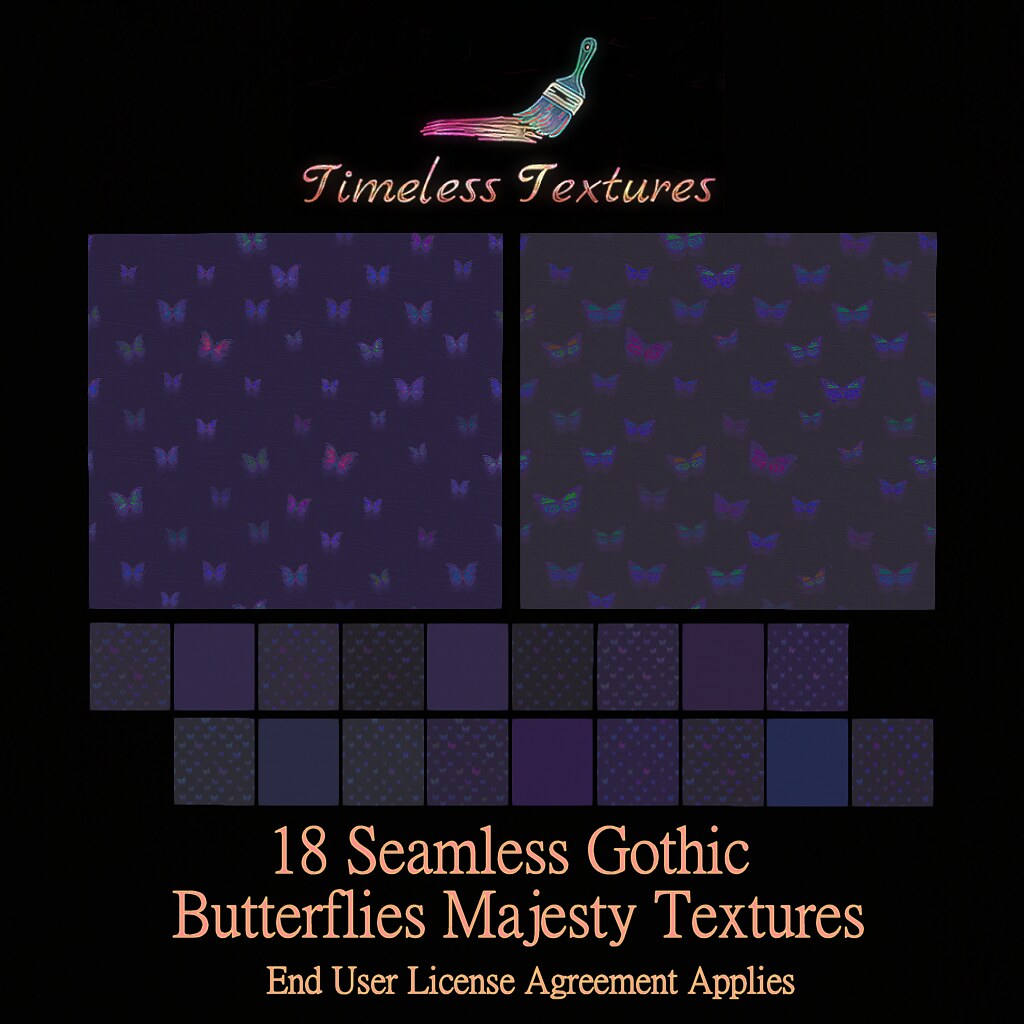 TT 18 Seamless Gothic Butterflies Majesty Timeless Textures