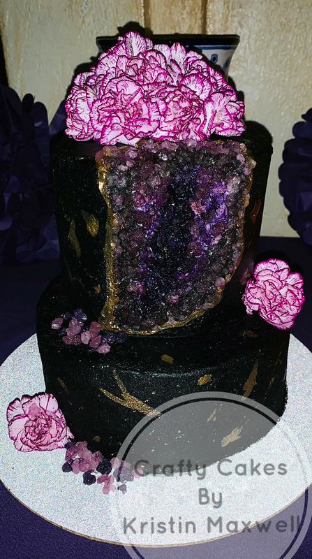 Geode Birthday Cake from Crafty Cakes by Kristin Maxwell