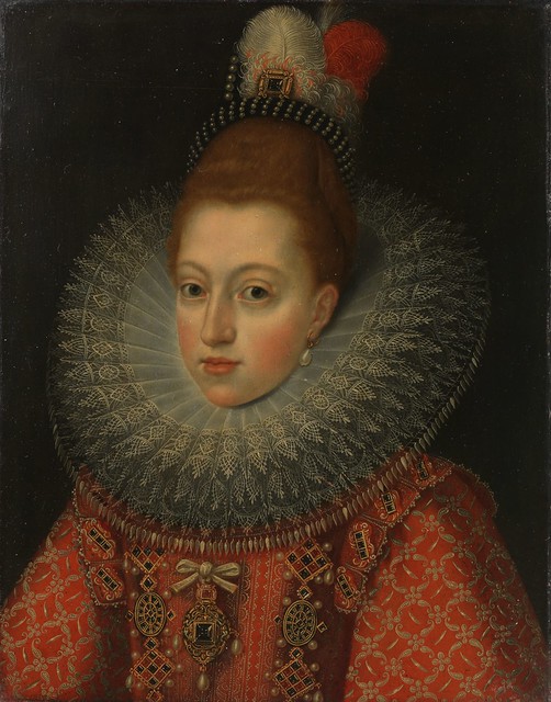 Portrait of Margaret of Austria (1584-1611), Frans Pourbus (II) (rejected attribution), anonymous, c. 1600