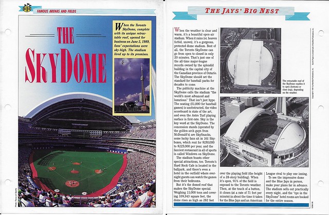 1989-91 Newfield Sports Pages - Famous Arenas and Places - Skydome