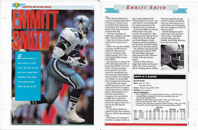1994 Newfield Sports Pages - Champions and Record Holders - Smith, Emmitt