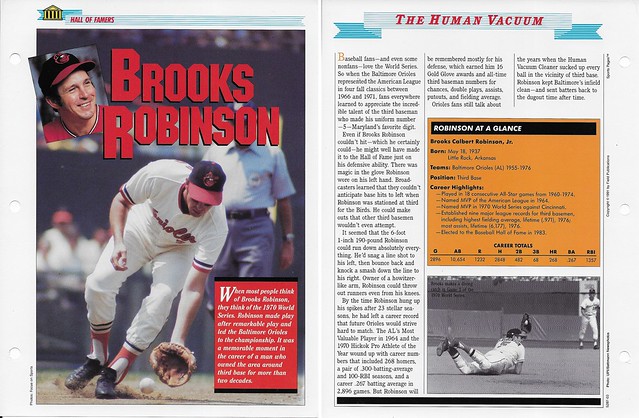 1989-91 Newfield Sports Pages - Great Moments in Sports - Robinson, Brooks