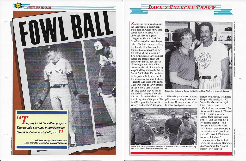 1989-91 Newfield Sports Pages - Follies and Bloopers - Winfield, Dave