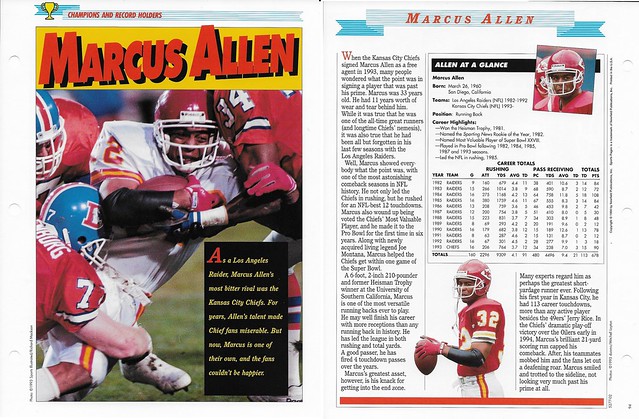 1994 Newfield Sports Pages - Champions and Record Holders - Allen, Marcus