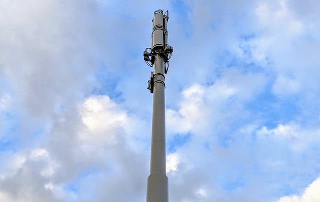 New 5G mast at Ashton-on-Ribble