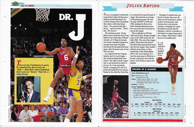 1994 Newfield Sports Pages - Great Moments in Sports - Erving, Julius