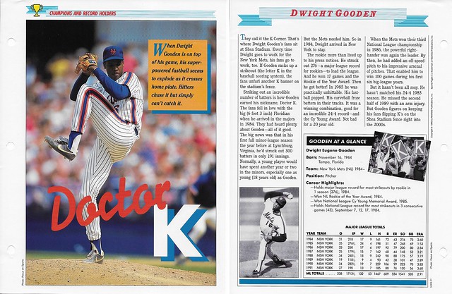 1989-91 Newfield Sports Pages - Champions and Record Holders - Gooden, Dwight (stats through 1991)