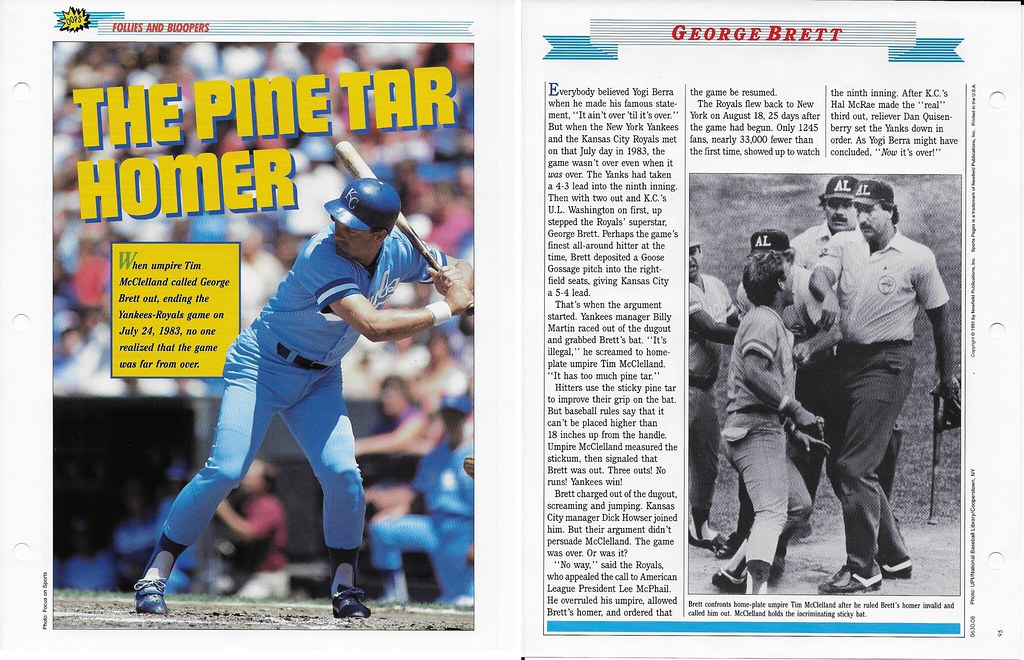 1995 Newfield Sports Pages - Follies and Bloopers - Brett, George