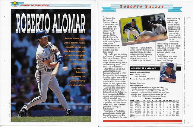 1995 Newfield Sports Pages - Champions and Record Holders - Alomar, Roberto