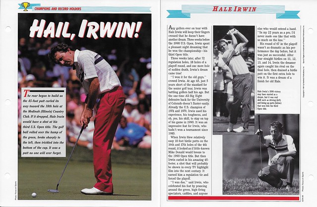 1989-91 Newfield Sports Pages - Champions and Record Holders - Irwin, Hale