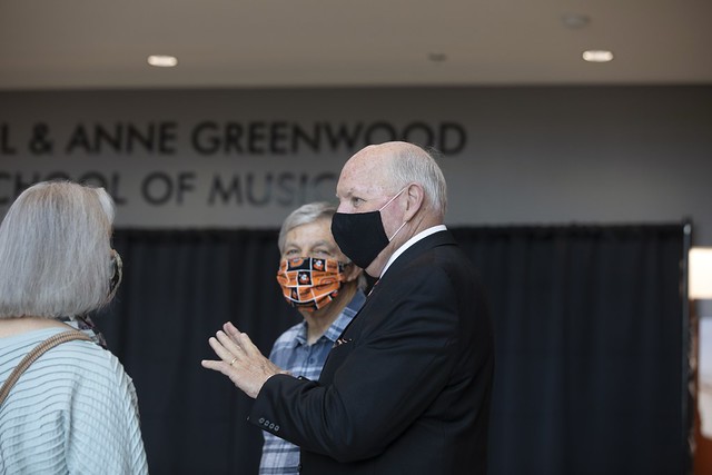 Image Taken at the Dedication of the Michael and Anne Greenwood School of Music, Oklahoma State University Campus, Stillwater, OK Bruce Waterfield/OSU Athletics